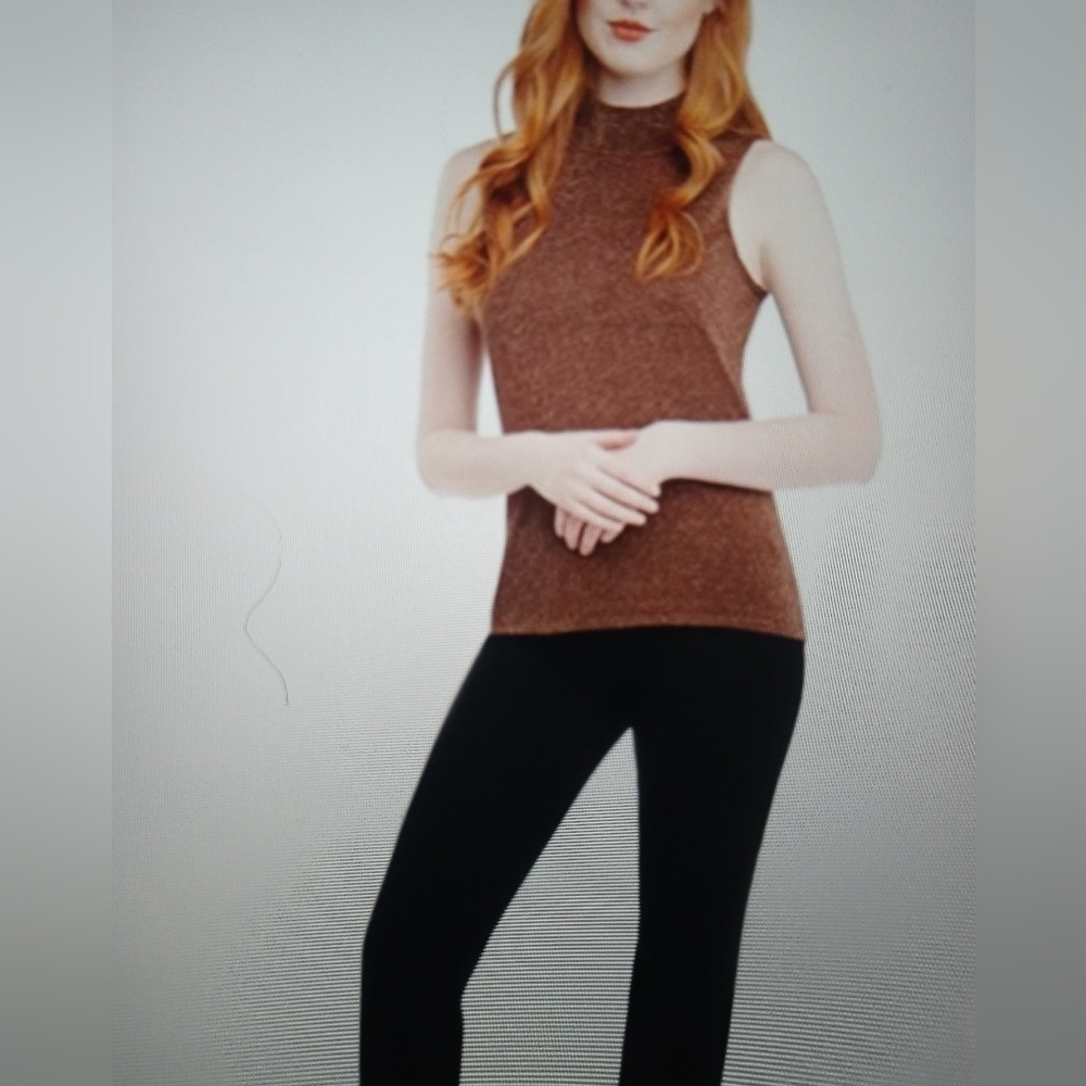 Peter NYGARD COPPER SHIMMER HIGH NECK TOP‎ SIZE 1X